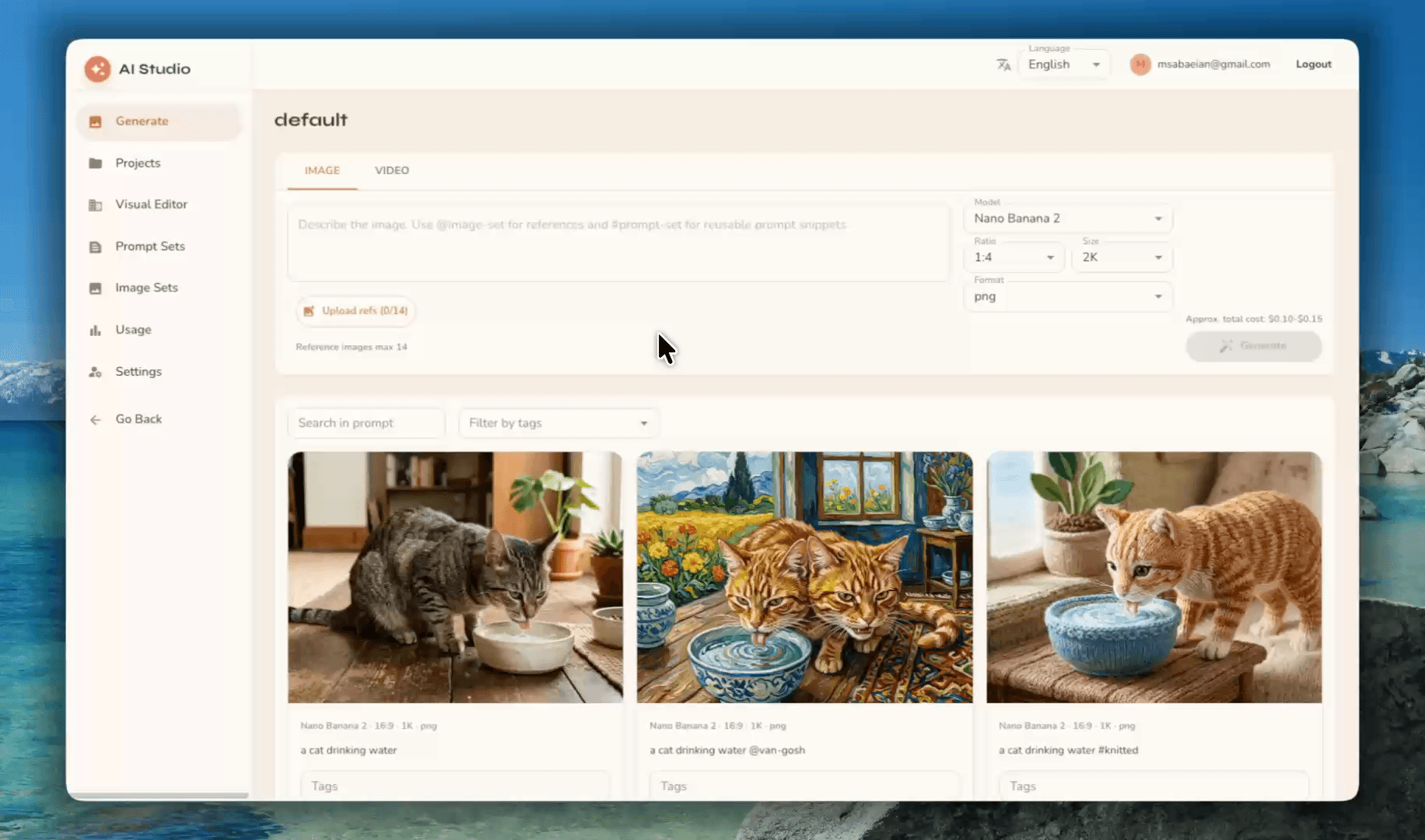Image generation preview