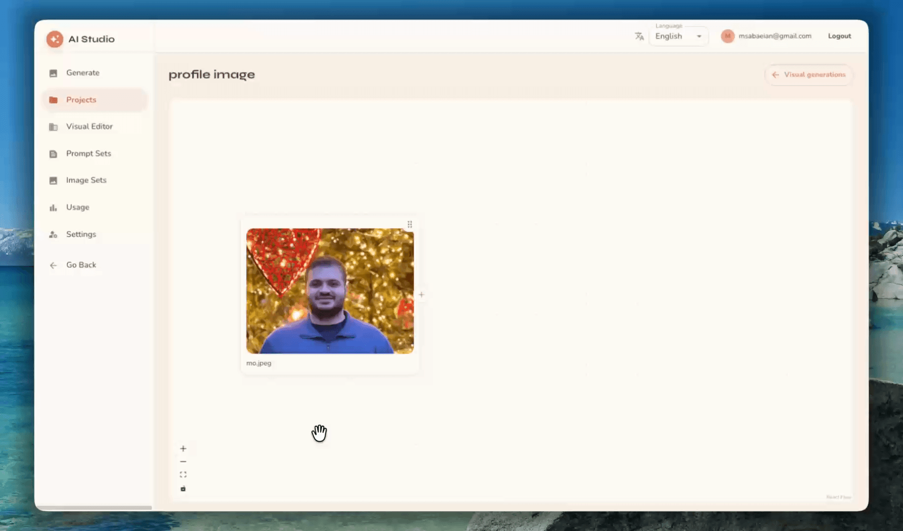 Visual node editor preview